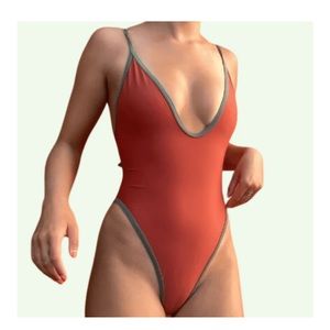 SoSo Swim One Piece Tangerine Swimsuit XS